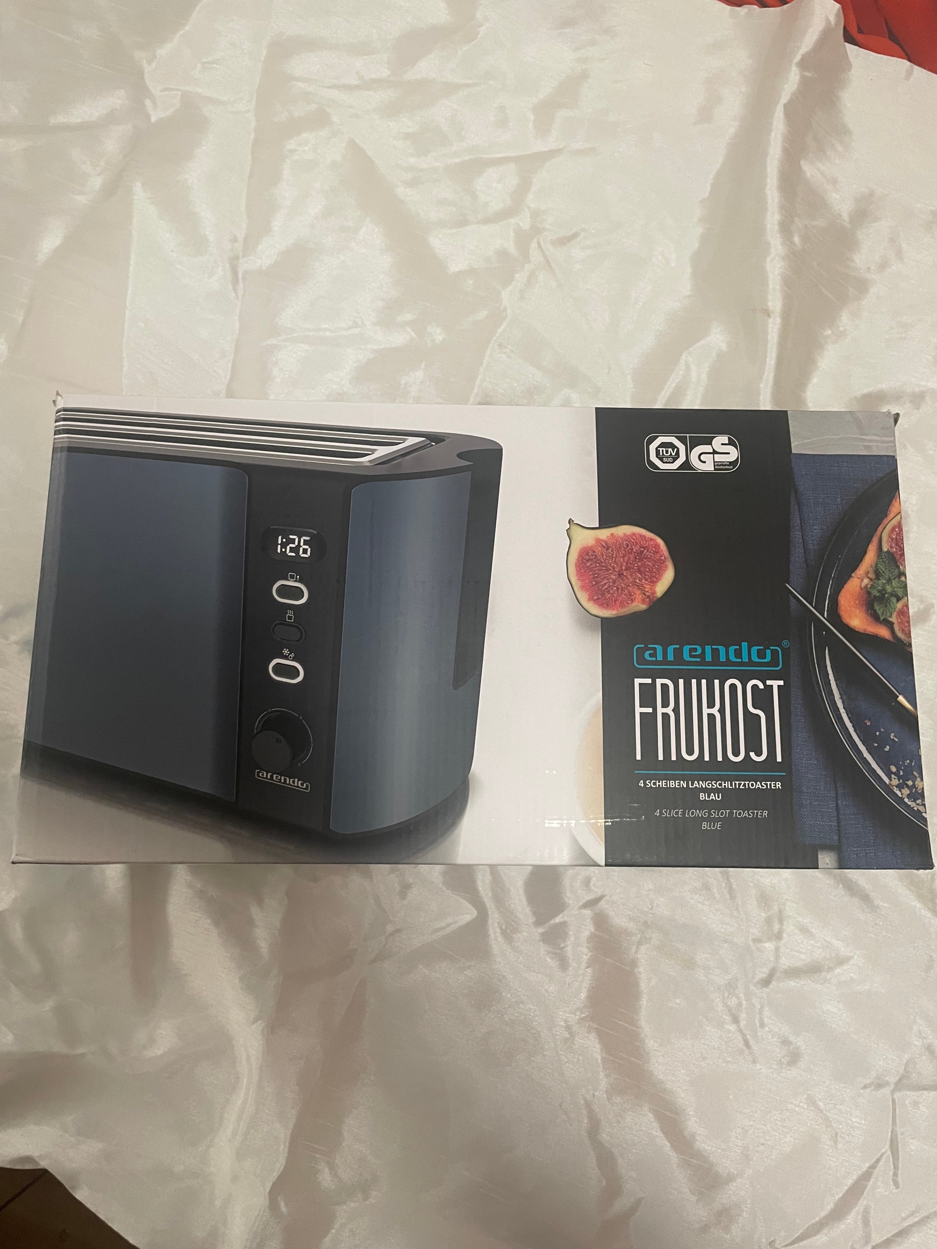 Arendo Frukost - Tostadora de Ranura Larga (4 Rebanadas)